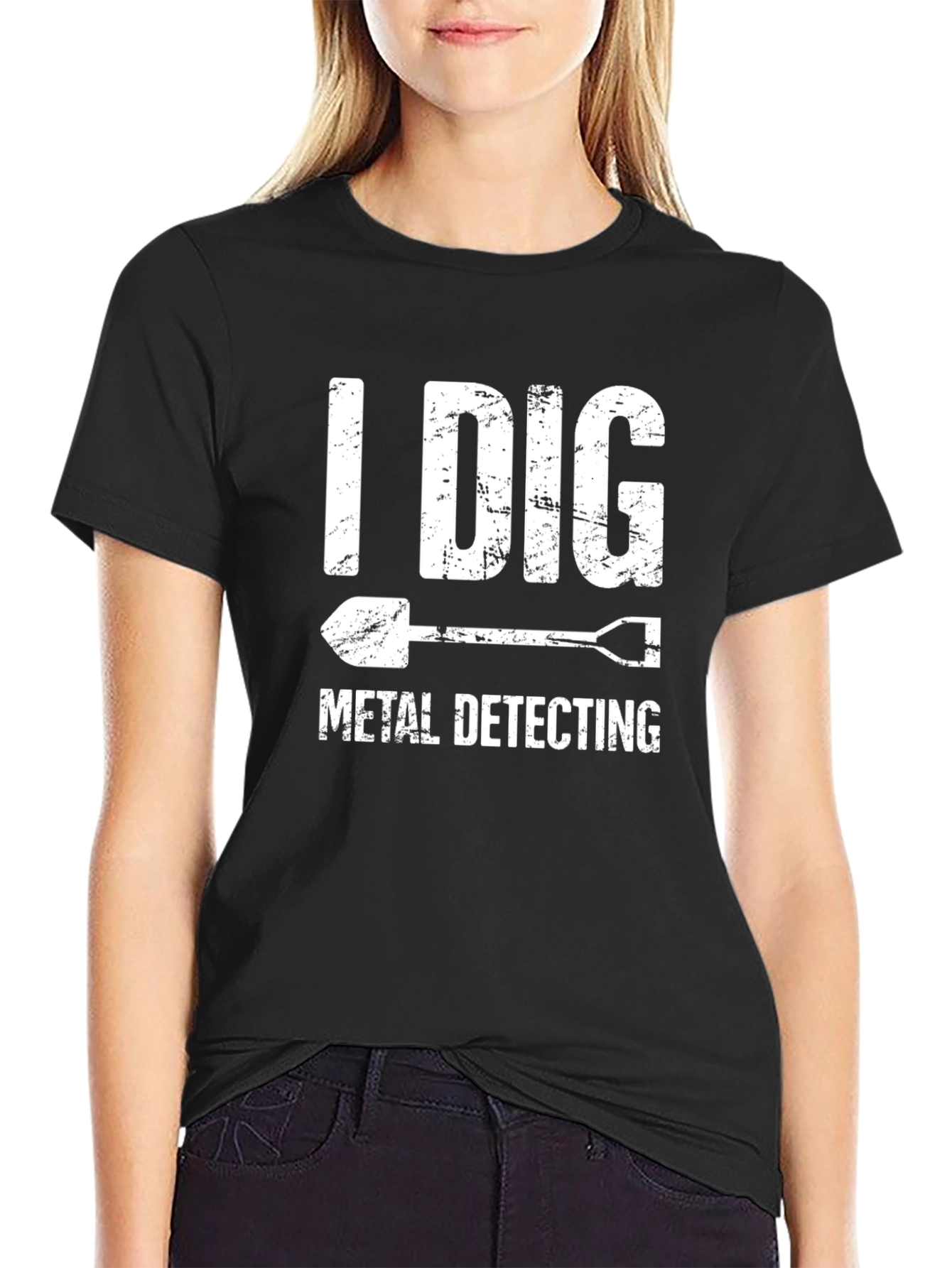 I Dig Metal Detecting T-Shirt Shovel Graphic