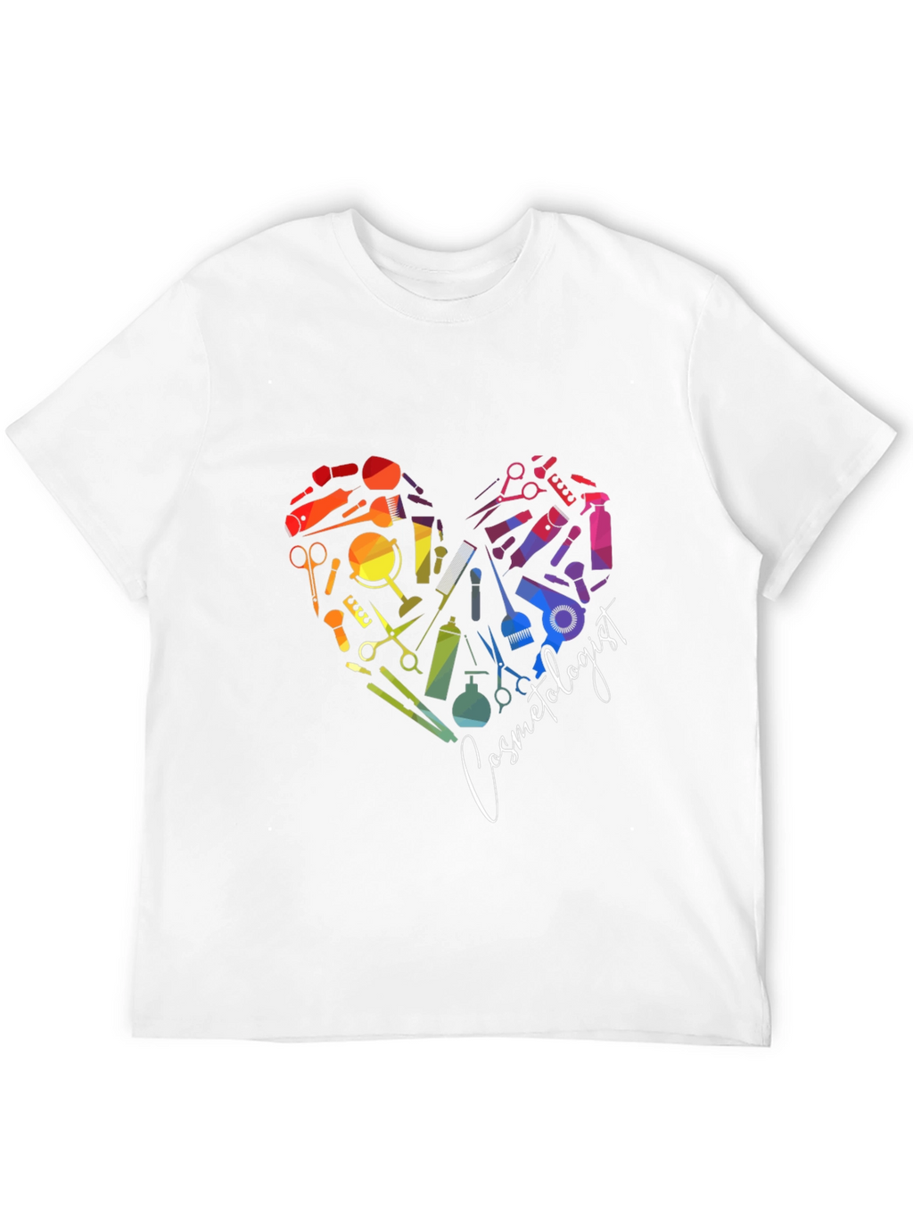 Cosmetologist Heart Graphic T-Shirt