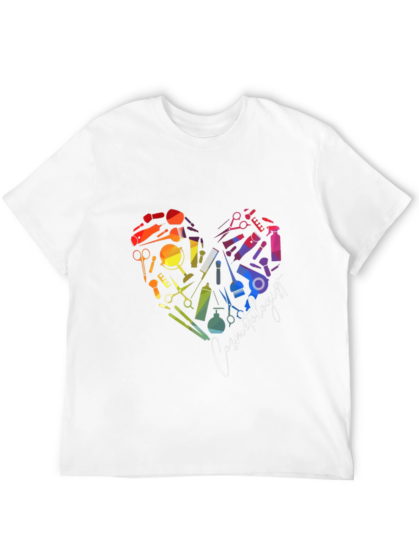 Cosmetologist Heart Graphic T-Shirt