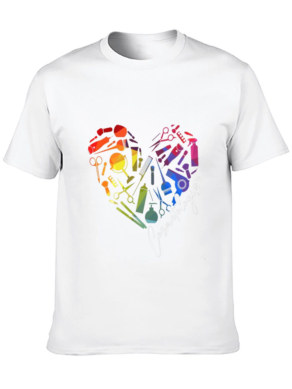 Cosmetologist Heart Graphic T-Shirt