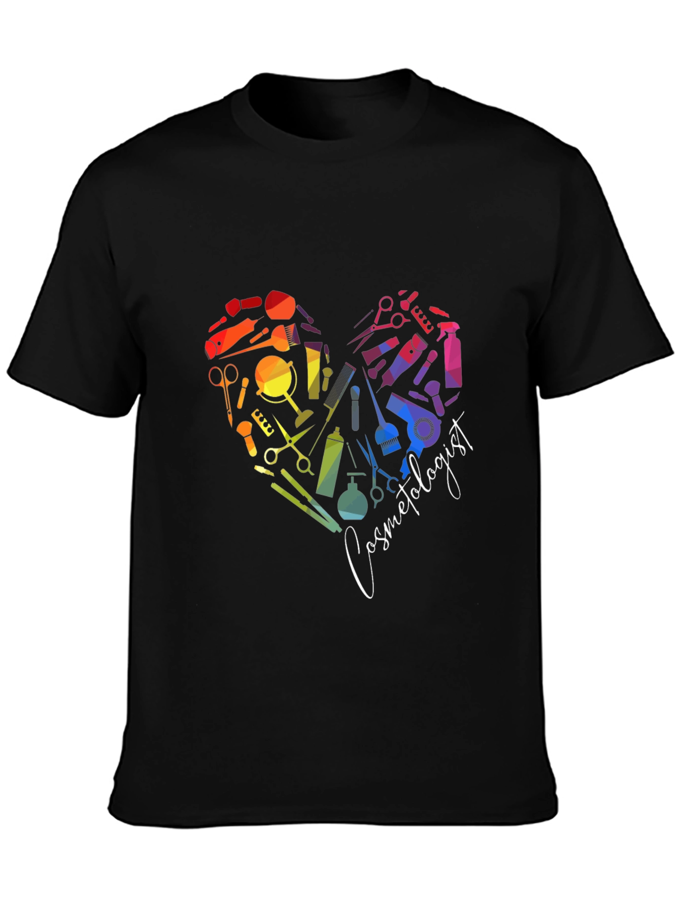 Cosmetologist Heart Graphic T-Shirt