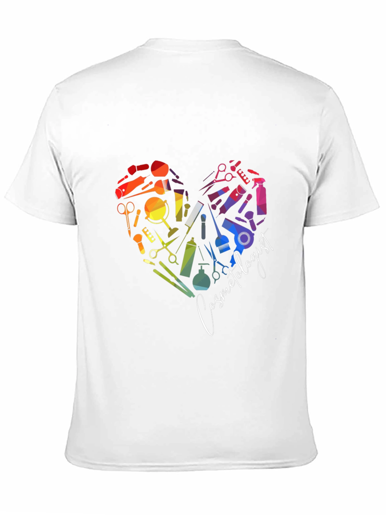 Cosmetologist Heart Graphic T-Shirt