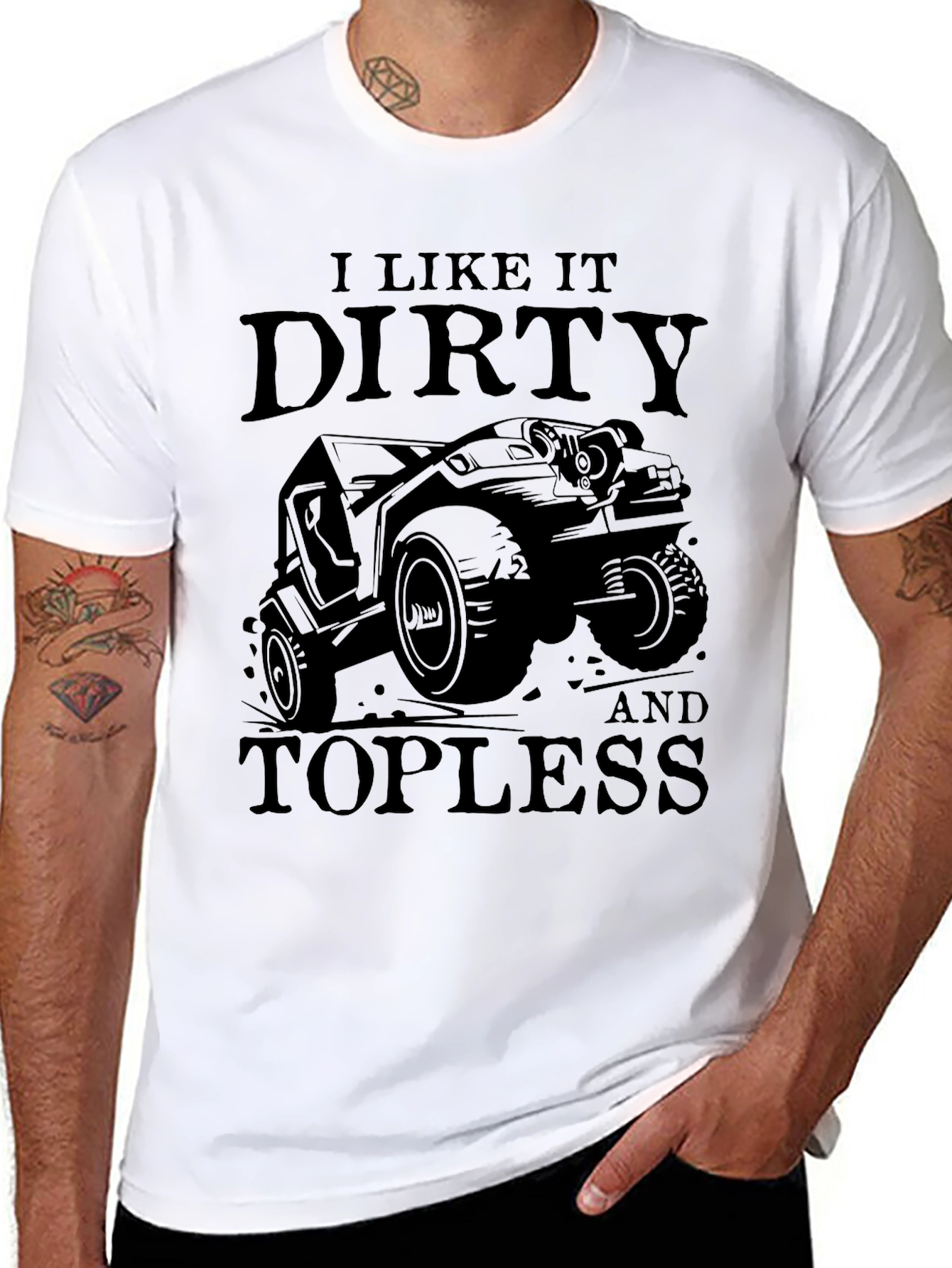 Dirty and Topless Jeep Graphic Tee - Mens