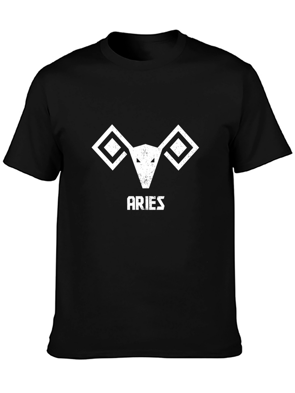 Aries Zodiac Graphic Tee - Black Cotton Comfort