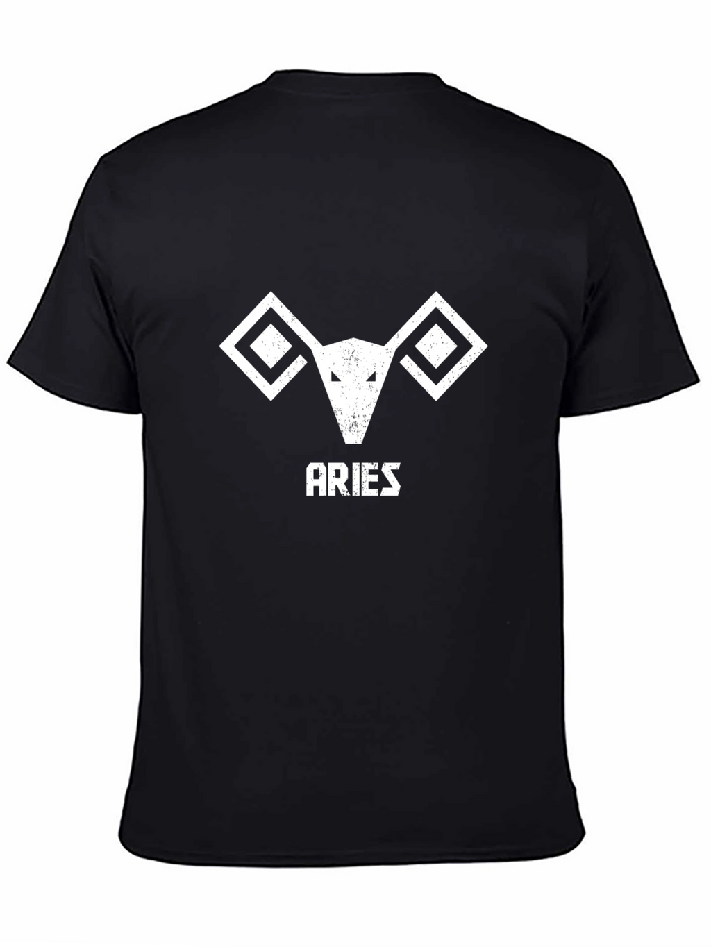 Aries Zodiac Graphic Tee - Black Cotton Comfort