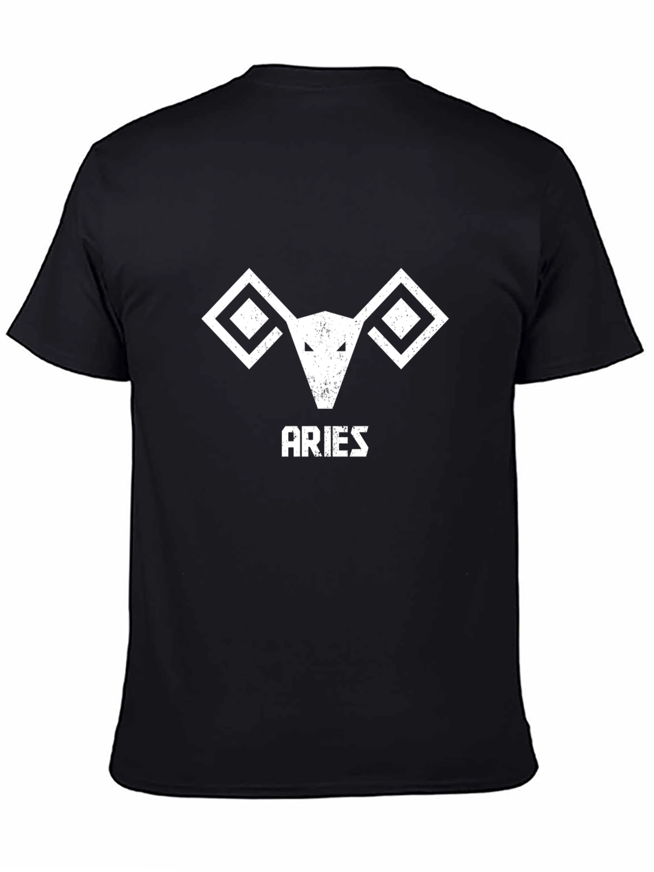 Aries Zodiac Graphic Tee - Black Cotton Comfort