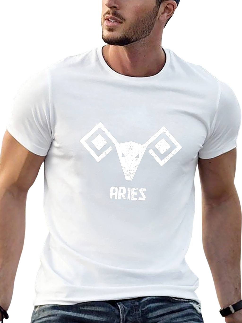 Aries Zodiac Graphic Tee - Black Cotton Comfort