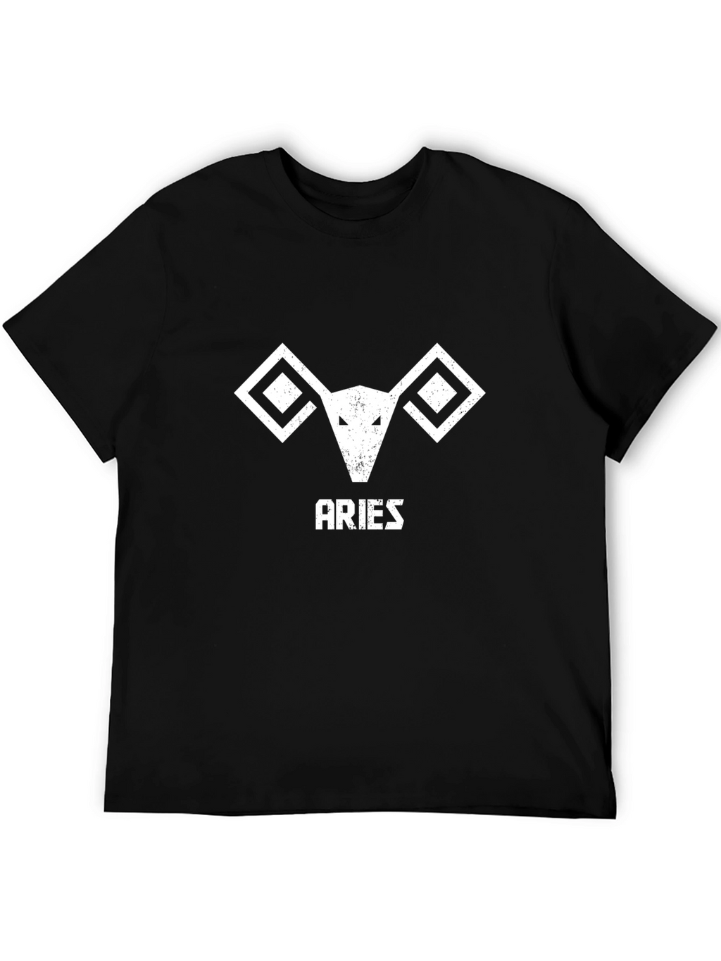 Aries Zodiac Graphic Tee - Black Cotton Comfort