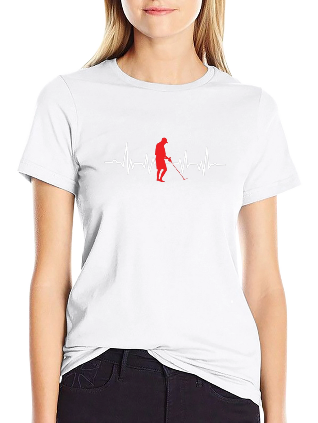 Golf Heartbeat T-Shirt - Golfer Gift