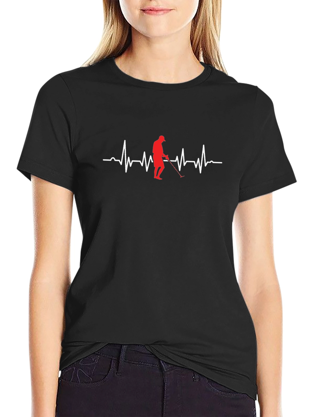 Golf Heartbeat T-Shirt - Golfer Gift