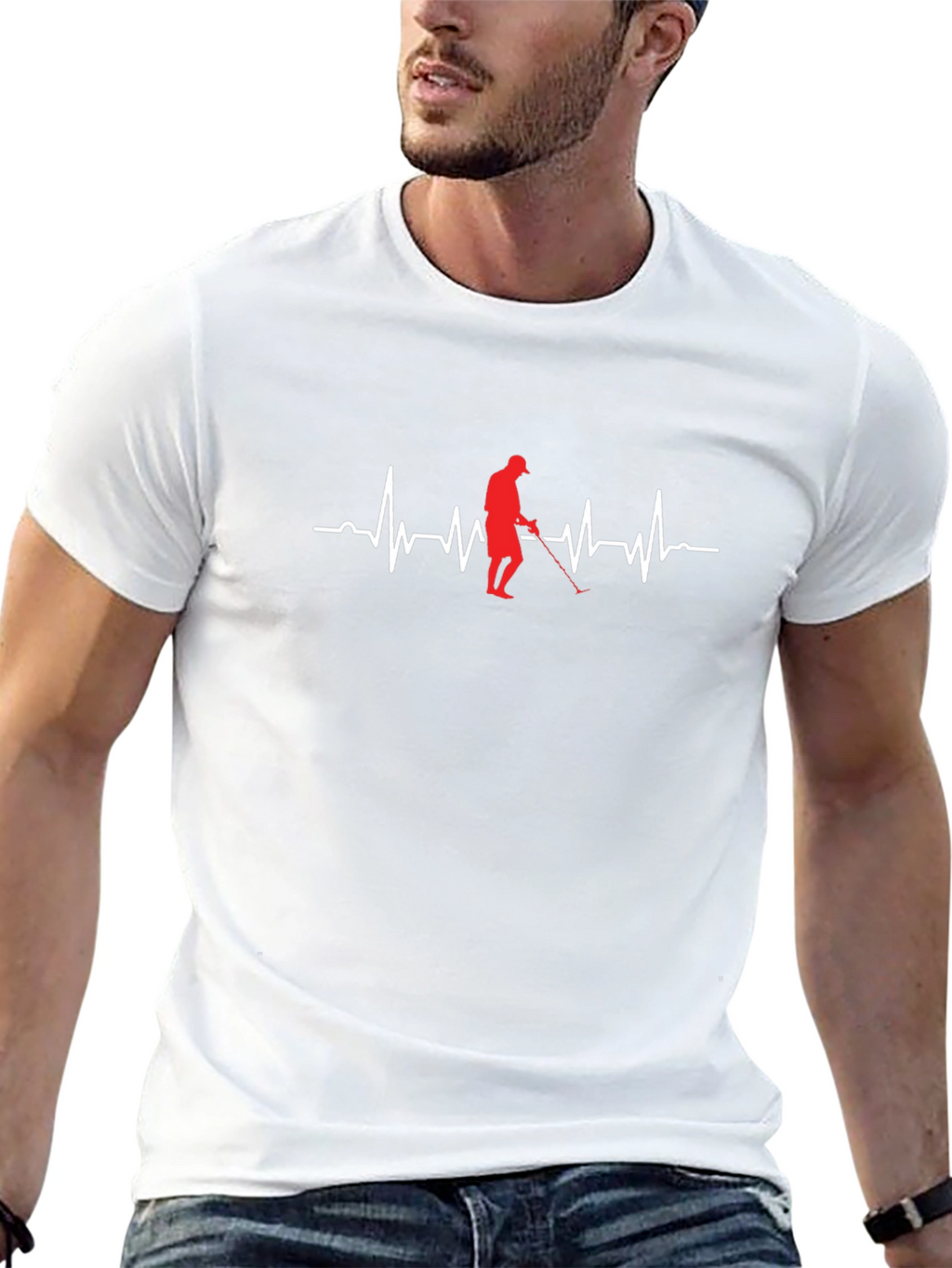 Golf Heartbeat T-Shirt - Golfer Gift