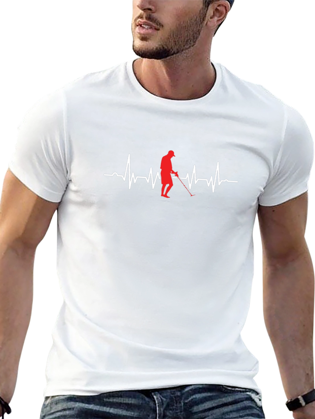 Golf Heartbeat T-Shirt - Golfer Gift