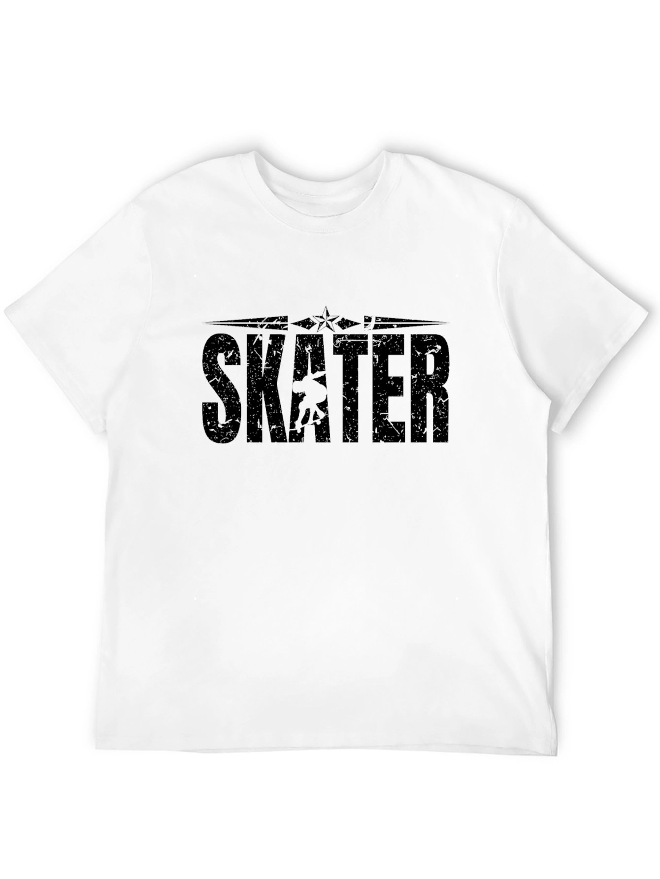 Skater Graphic Black T-Shirt - Cool Skateboarder Tee