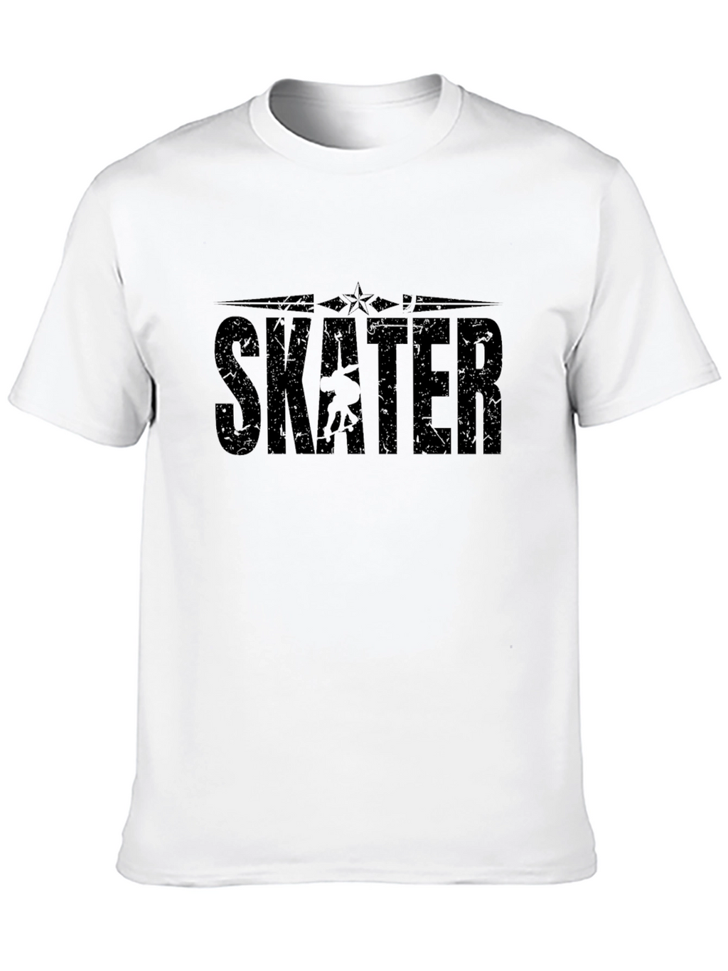Skater Graphic Black T-Shirt - Cool Skateboarder Tee