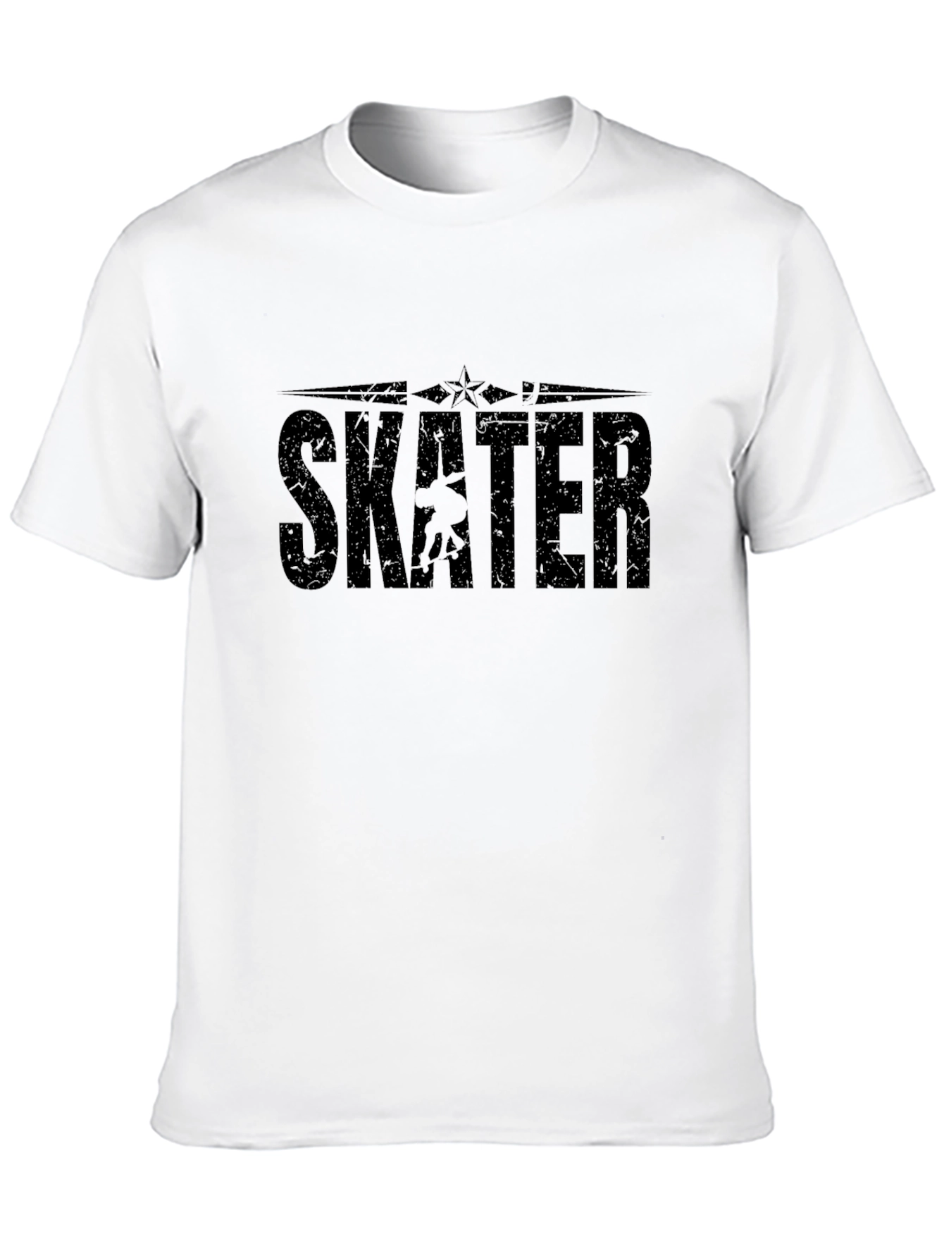 Skater Graphic Black T-Shirt - Cool Skateboarder Tee