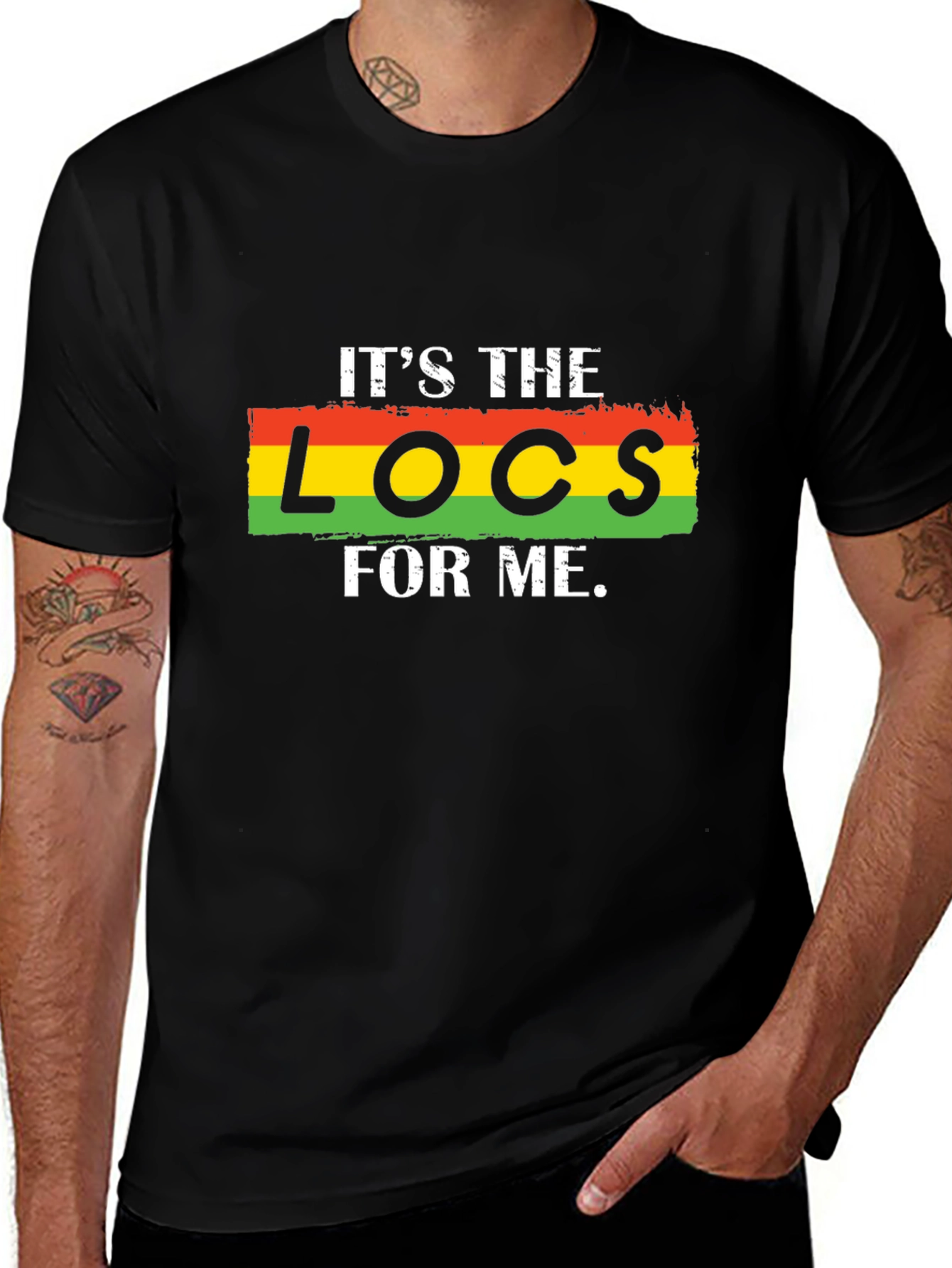 Its the Locs for Me T-Shirt - Rasta Colors