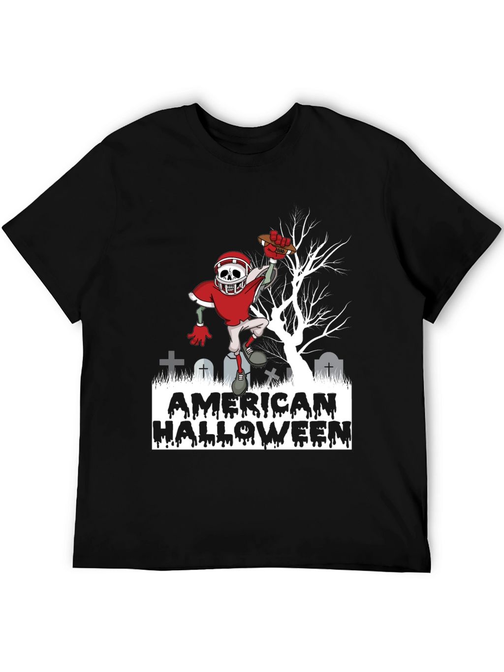 American Halloween Football Zombie T-Shirt