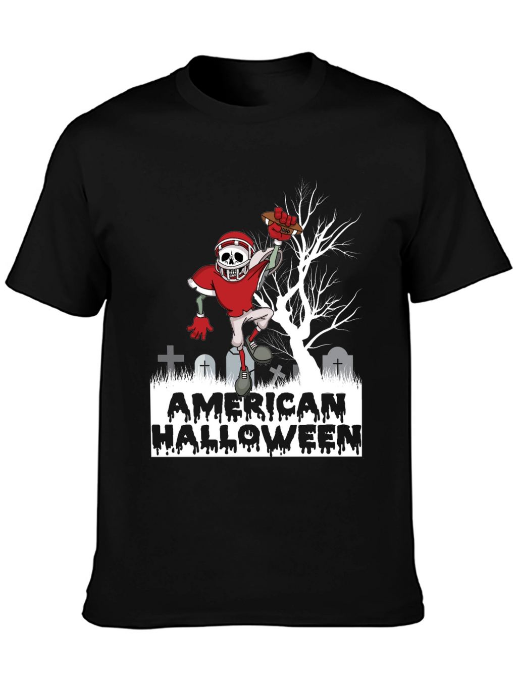 American Halloween Football Zombie T-Shirt