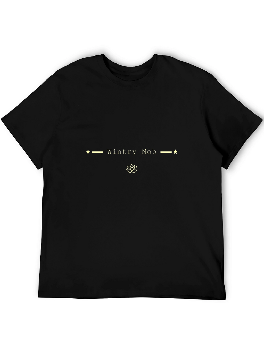 Trendy Black T-Shirt - Wintry Mob Design