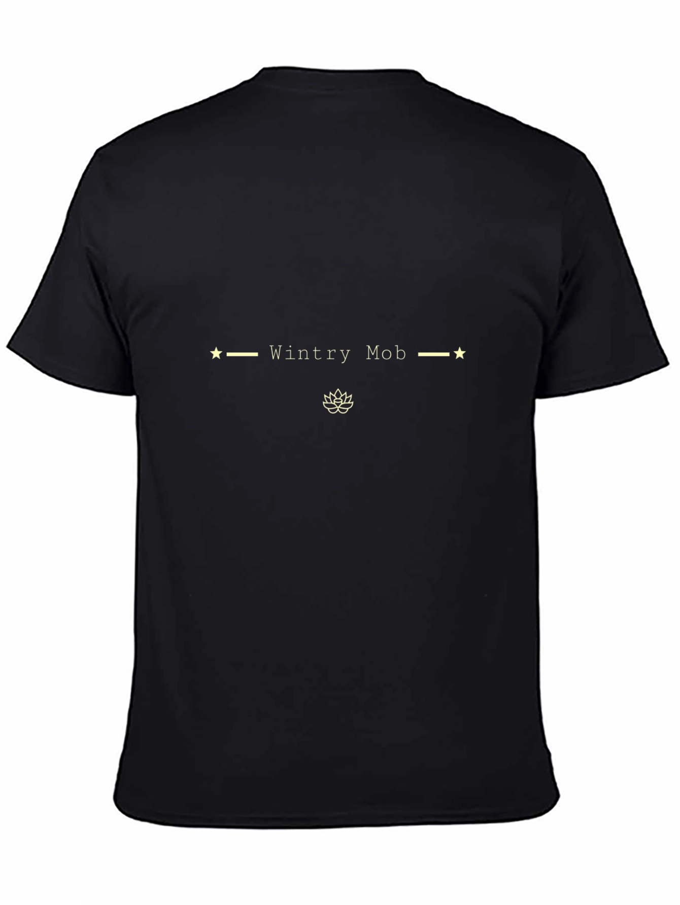 Trendy Black T-Shirt - Wintry Mob Design