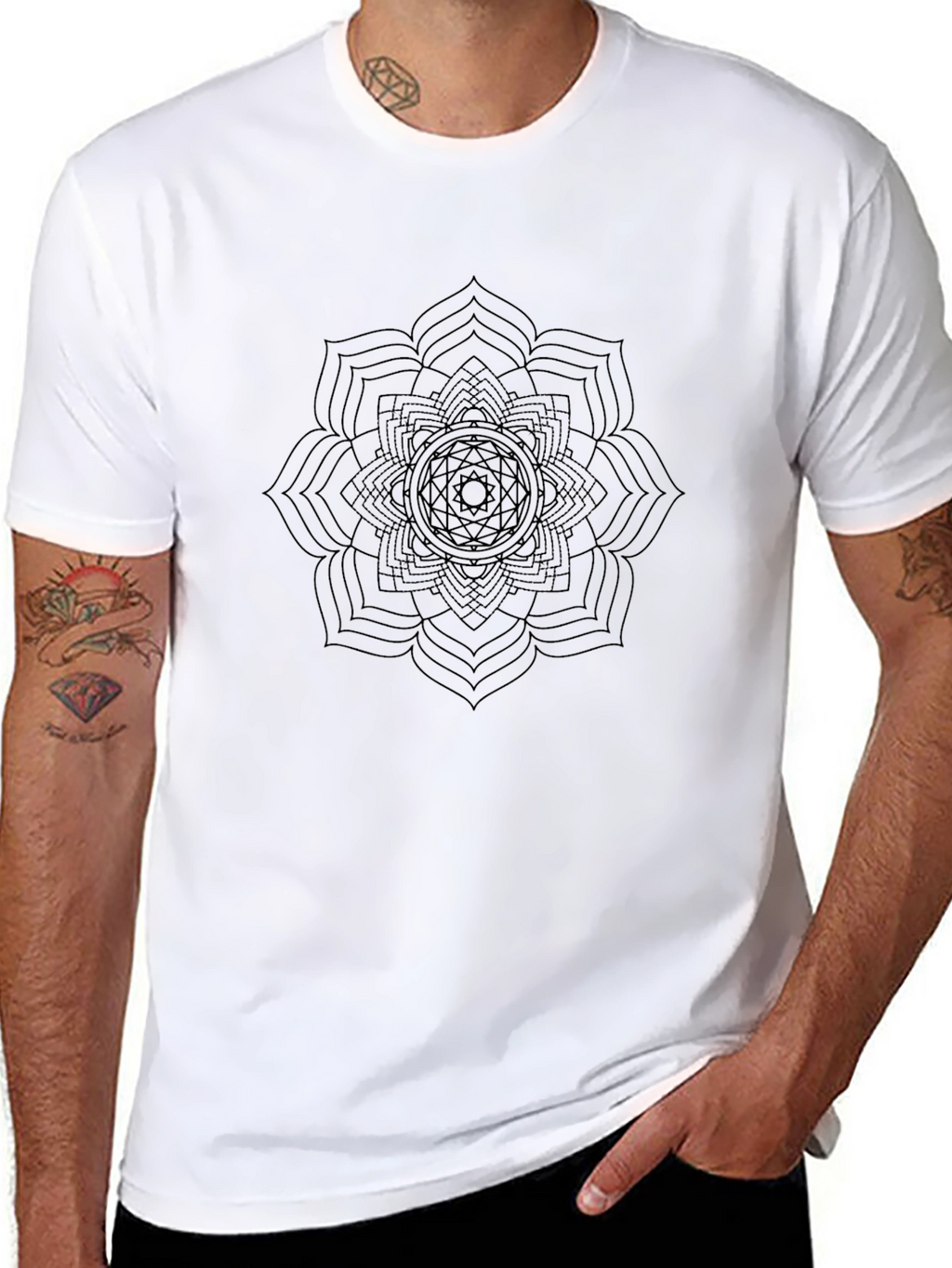 Mandala Graphic Black T-Shirt