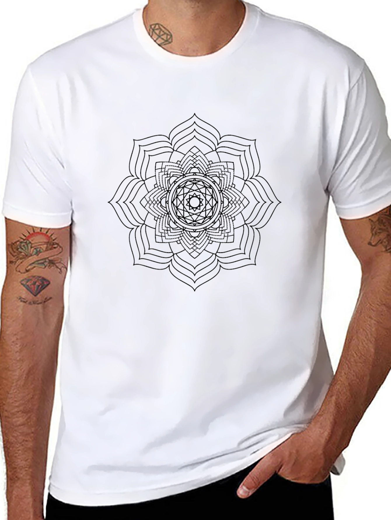 Mandala Graphic Black T-Shirt