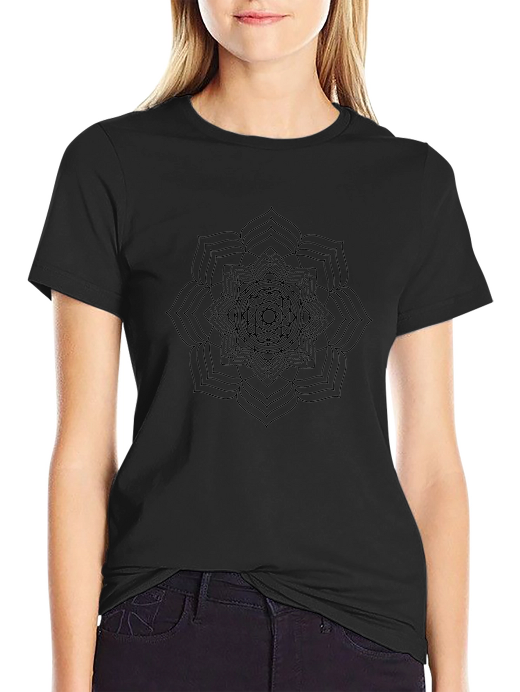 Mandala Graphic Black T-Shirt