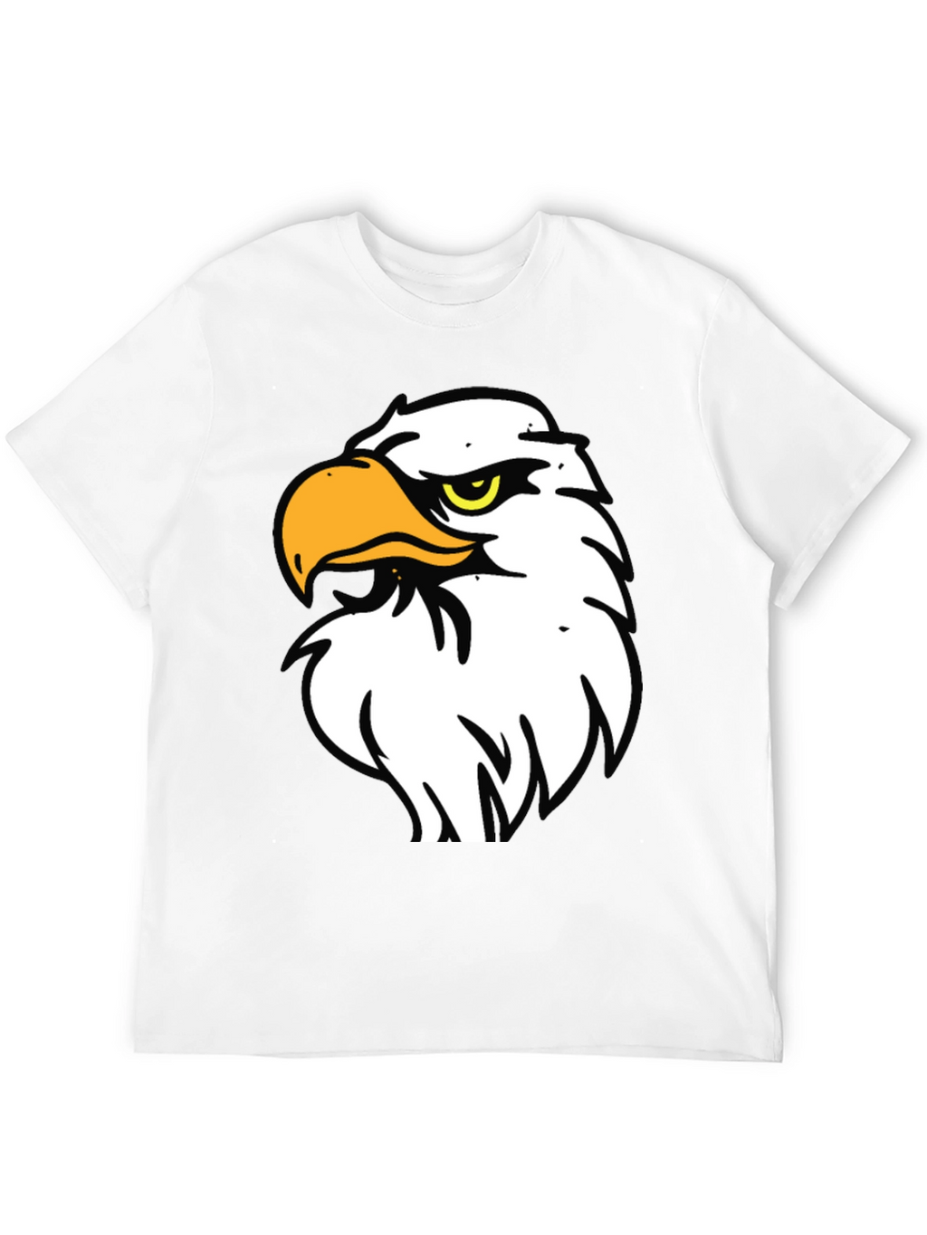 Bold Eagle Graphic Tee - Black Cotton Blend Shirt