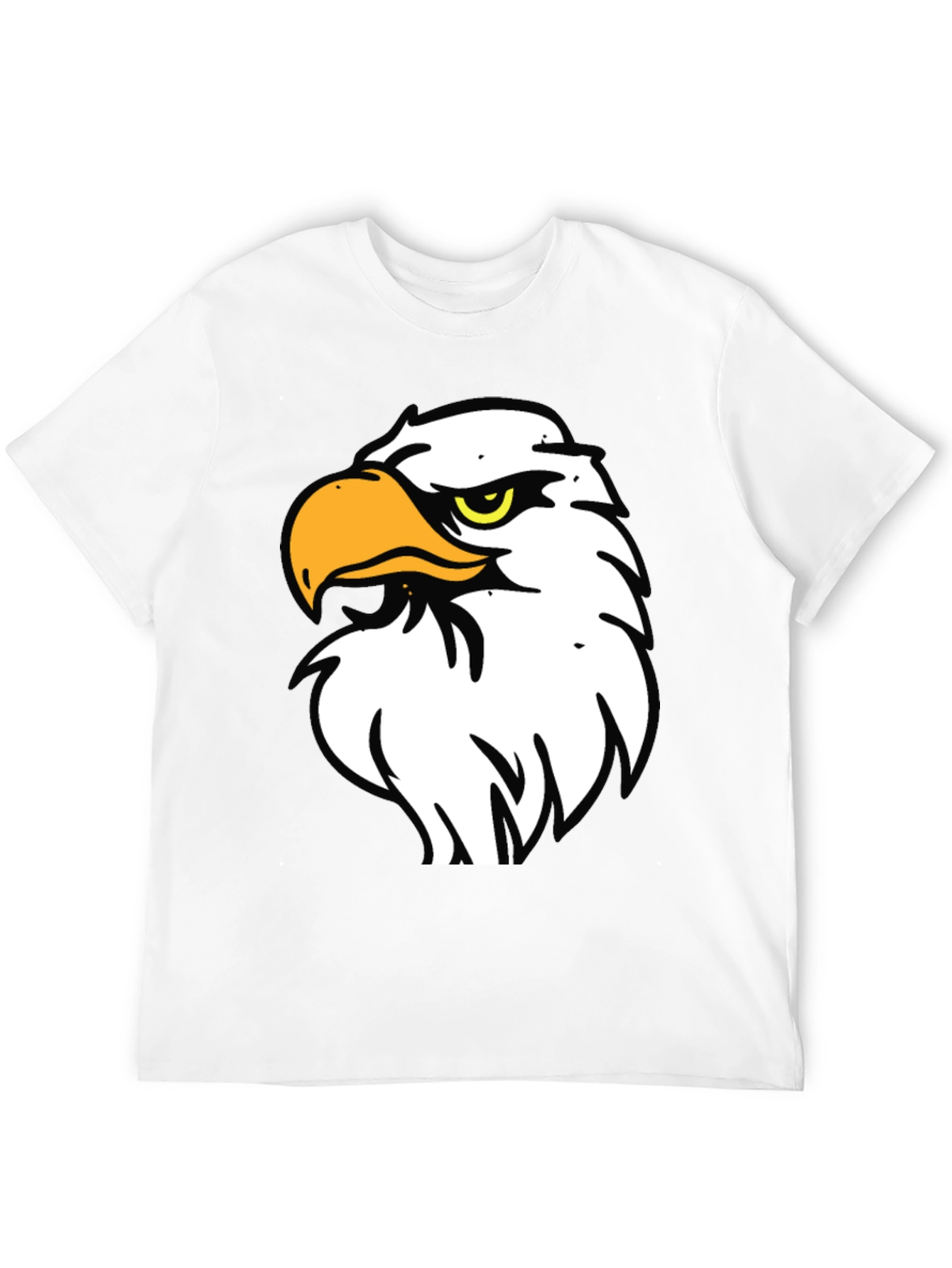 Bold Eagle Graphic Tee - Black Cotton Blend Shirt