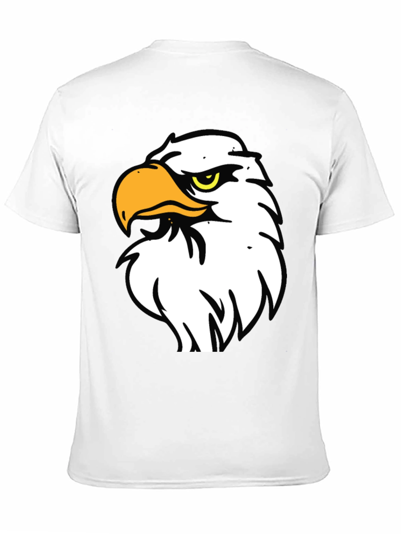 Bold Eagle Graphic Tee - Black Cotton Blend Shirt