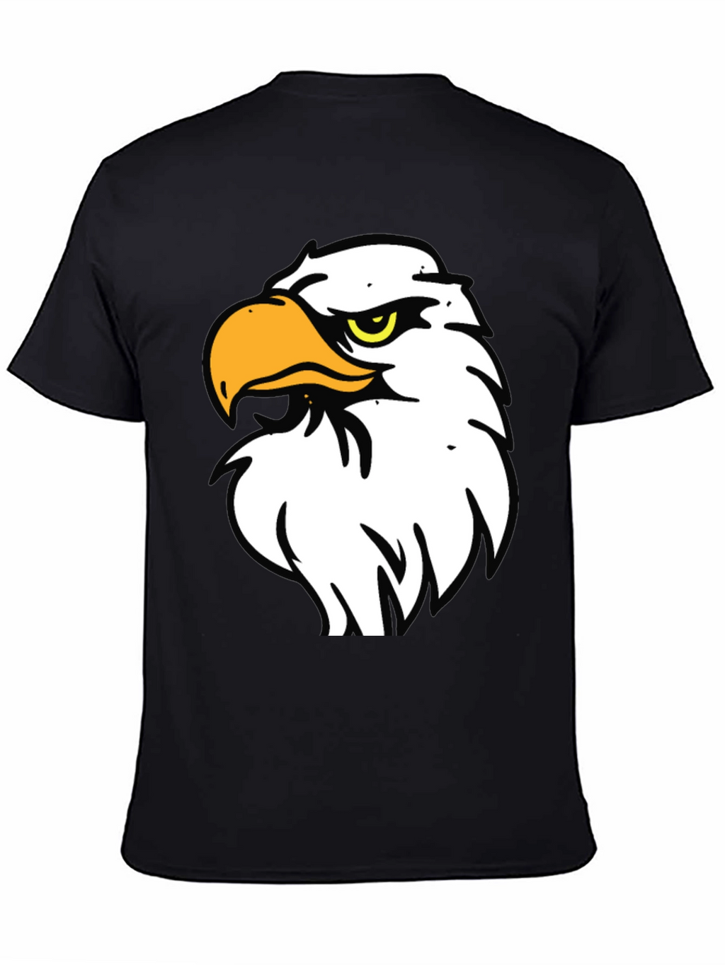 Bold Eagle Graphic Tee - Black Cotton Blend Shirt