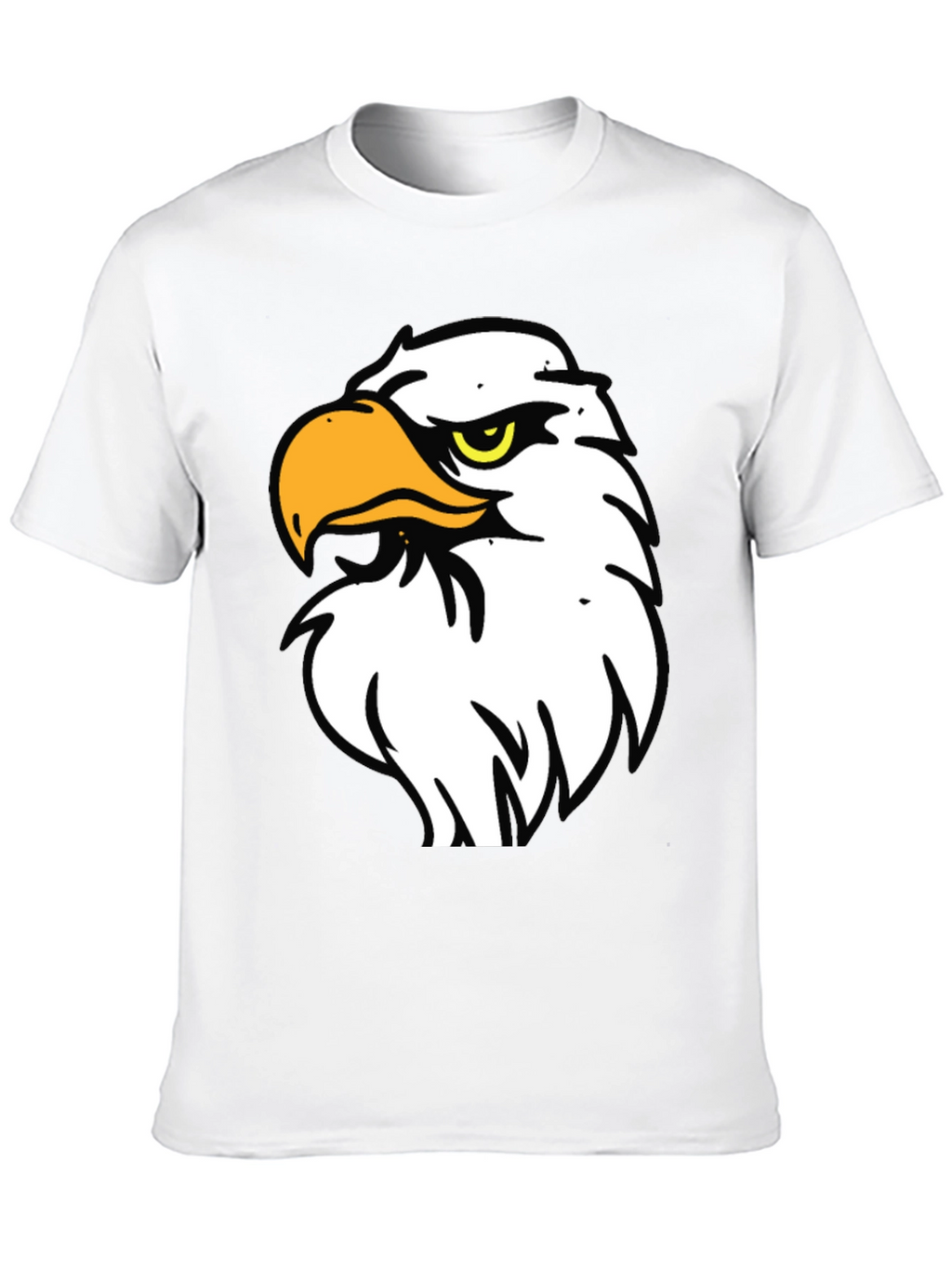 Bold Eagle Graphic Tee - Black Cotton Blend Shirt