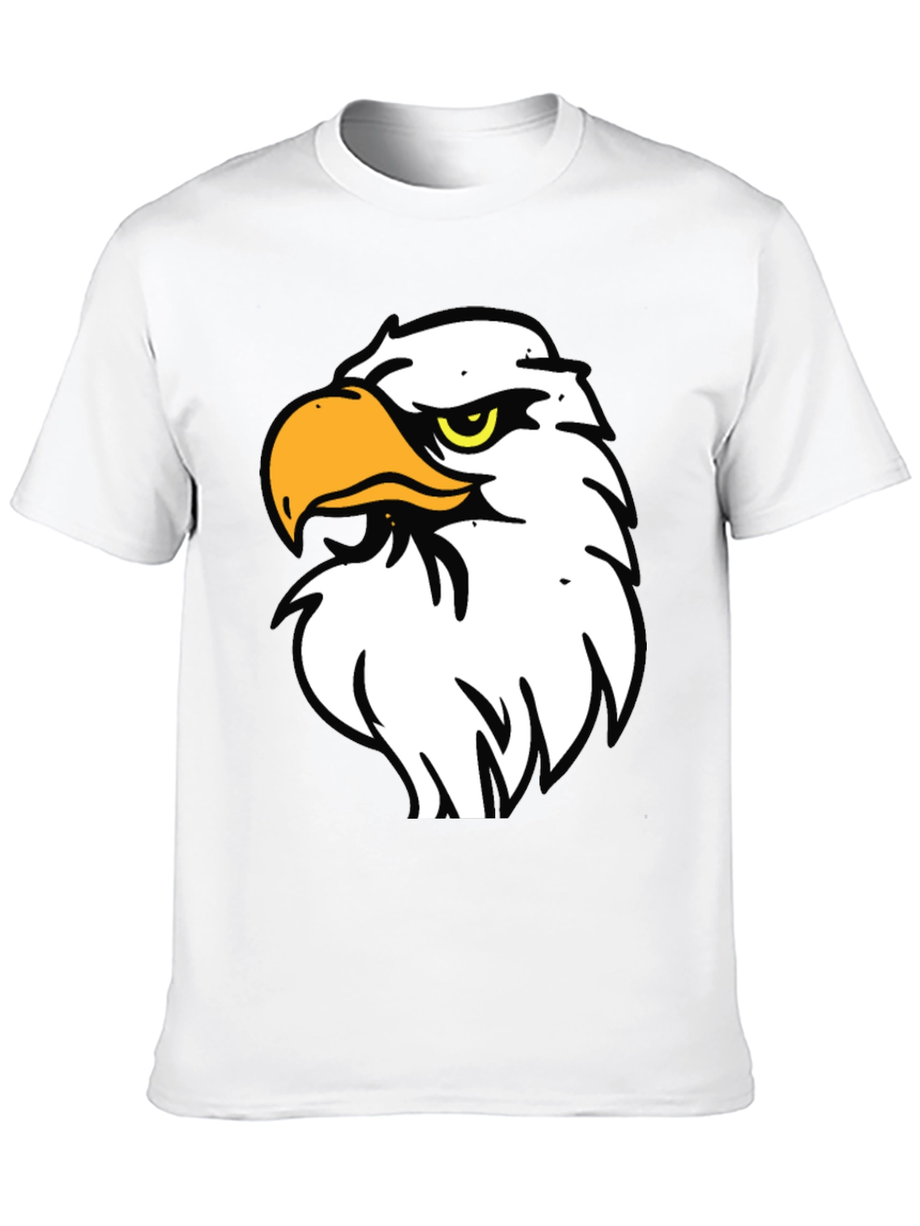 Bold Eagle Graphic Tee - Black Cotton Blend Shirt