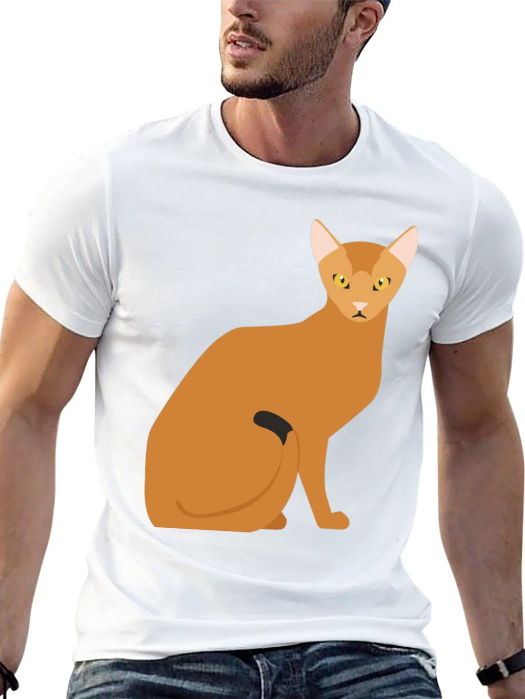Abyssinian Cat Graphic Tee - Soft Cotton Comfort