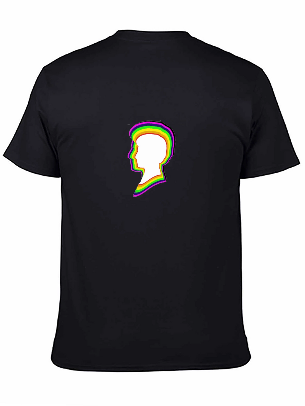 Retro Silhouette Tee - Black Cotton Blend