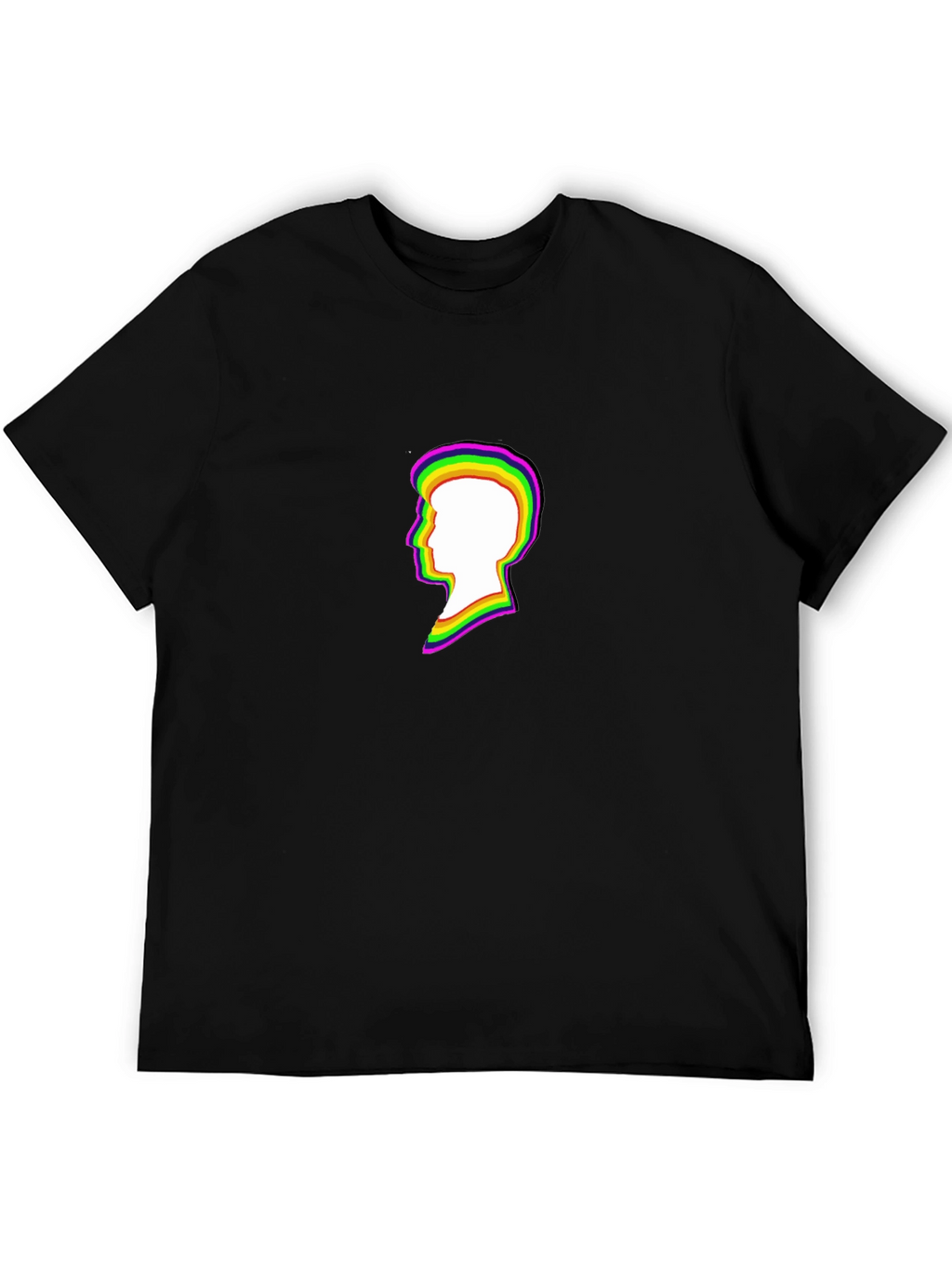 Retro Silhouette Tee - Black Cotton Blend