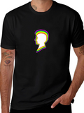 Retro Silhouette Tee - Black Cotton Blend
