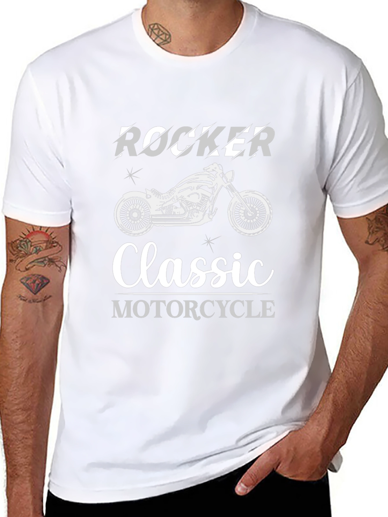 Rocker Classic Motorcycle Graphic T-Shirt