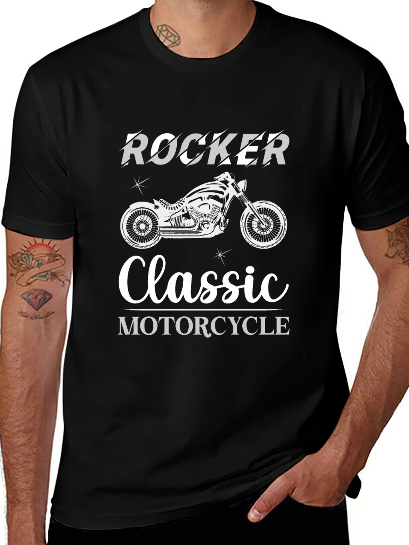 Rocker Classic Motorcycle Graphic T-Shirt