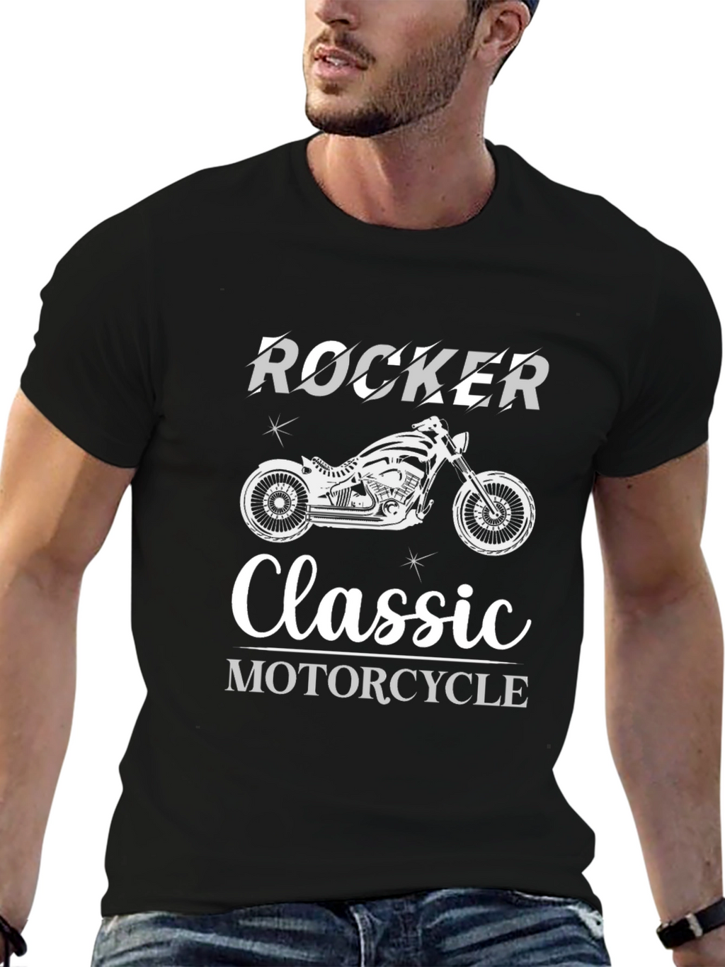 Rocker Classic Motorcycle Graphic T-Shirt