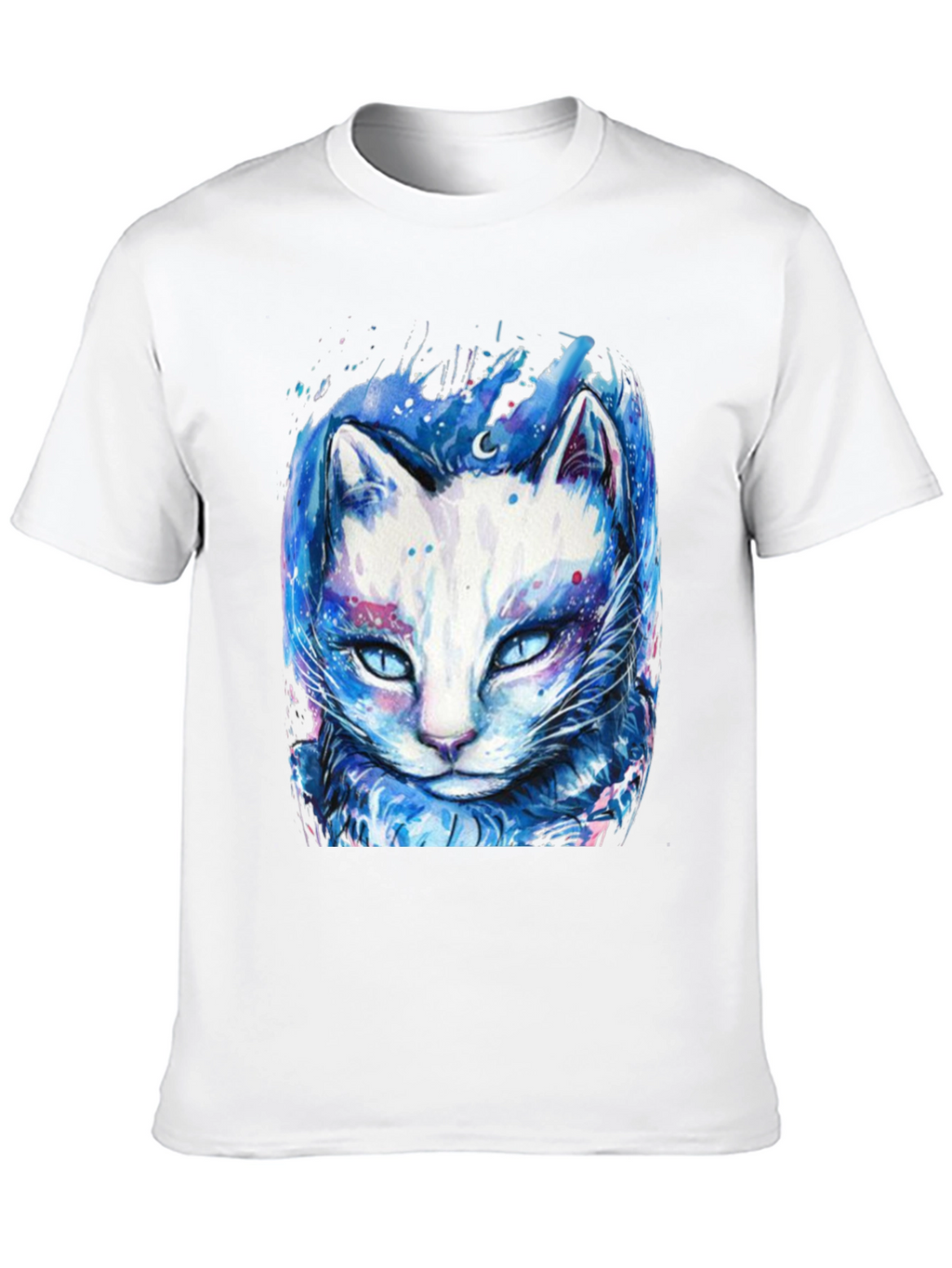 Cosmic Cat Graphic Tee - Black T-Shirt