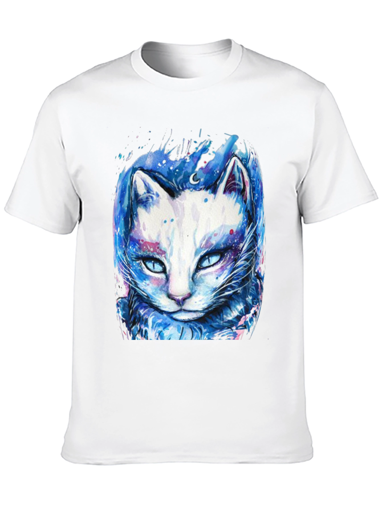 Cosmic Cat Graphic Tee - Black T-Shirt