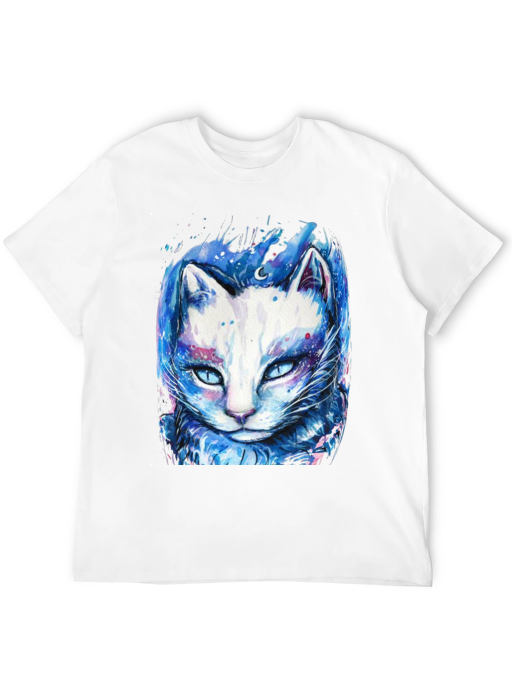 Cosmic Cat Graphic Tee - Black T-Shirt