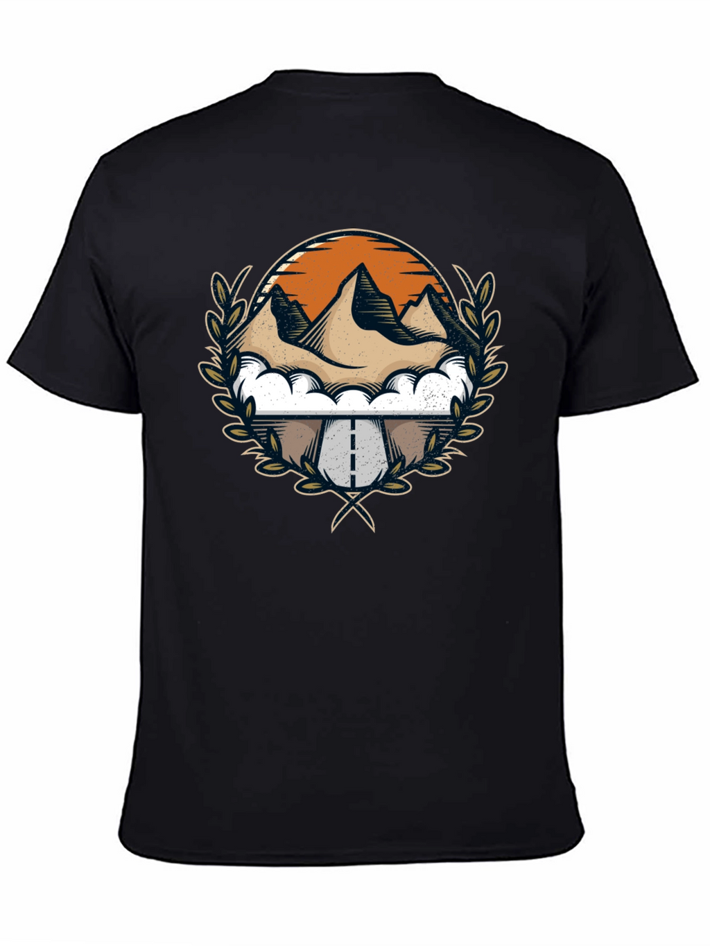 Mountain Road Graphic Tee - Black