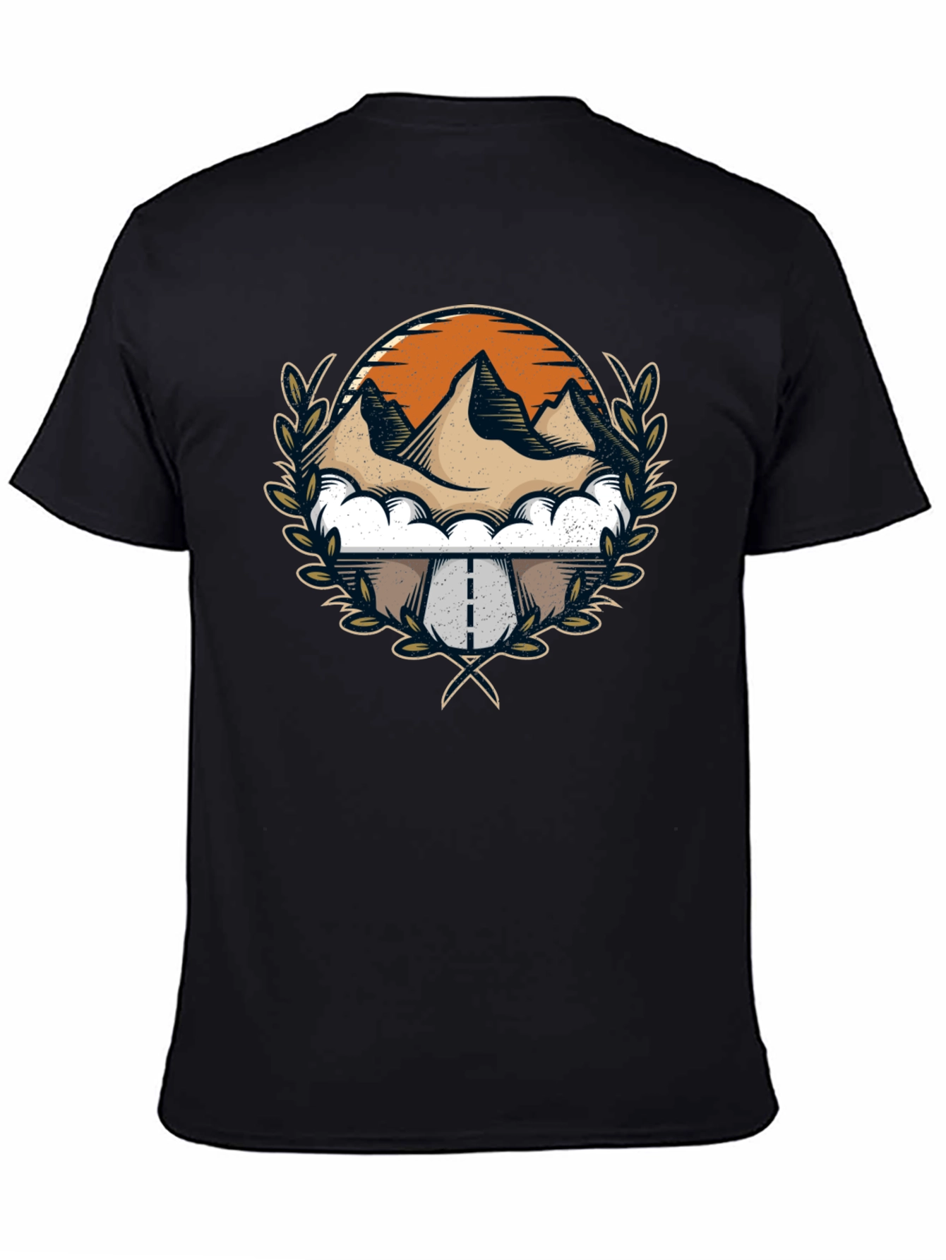 Mountain Road Graphic Tee - Black