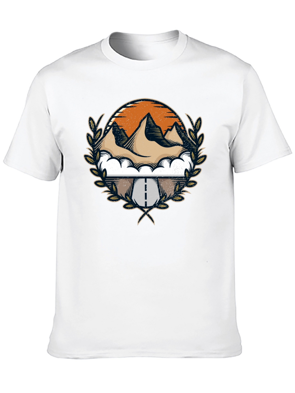Mountain Road Graphic Tee - Black