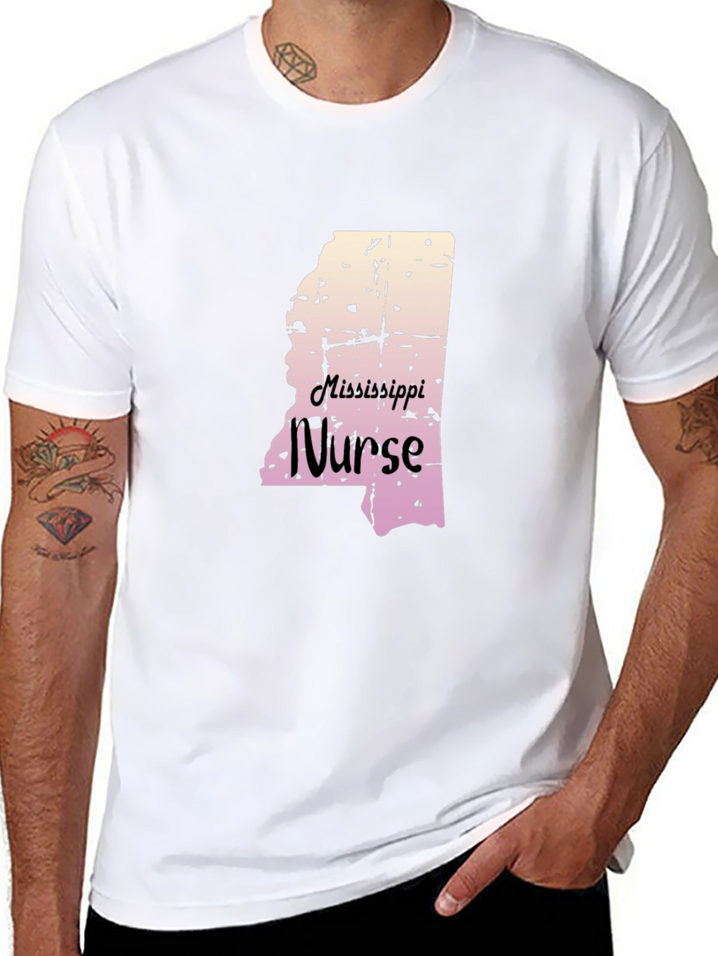 Mississippi Nurse Graphic Tee - State Pride