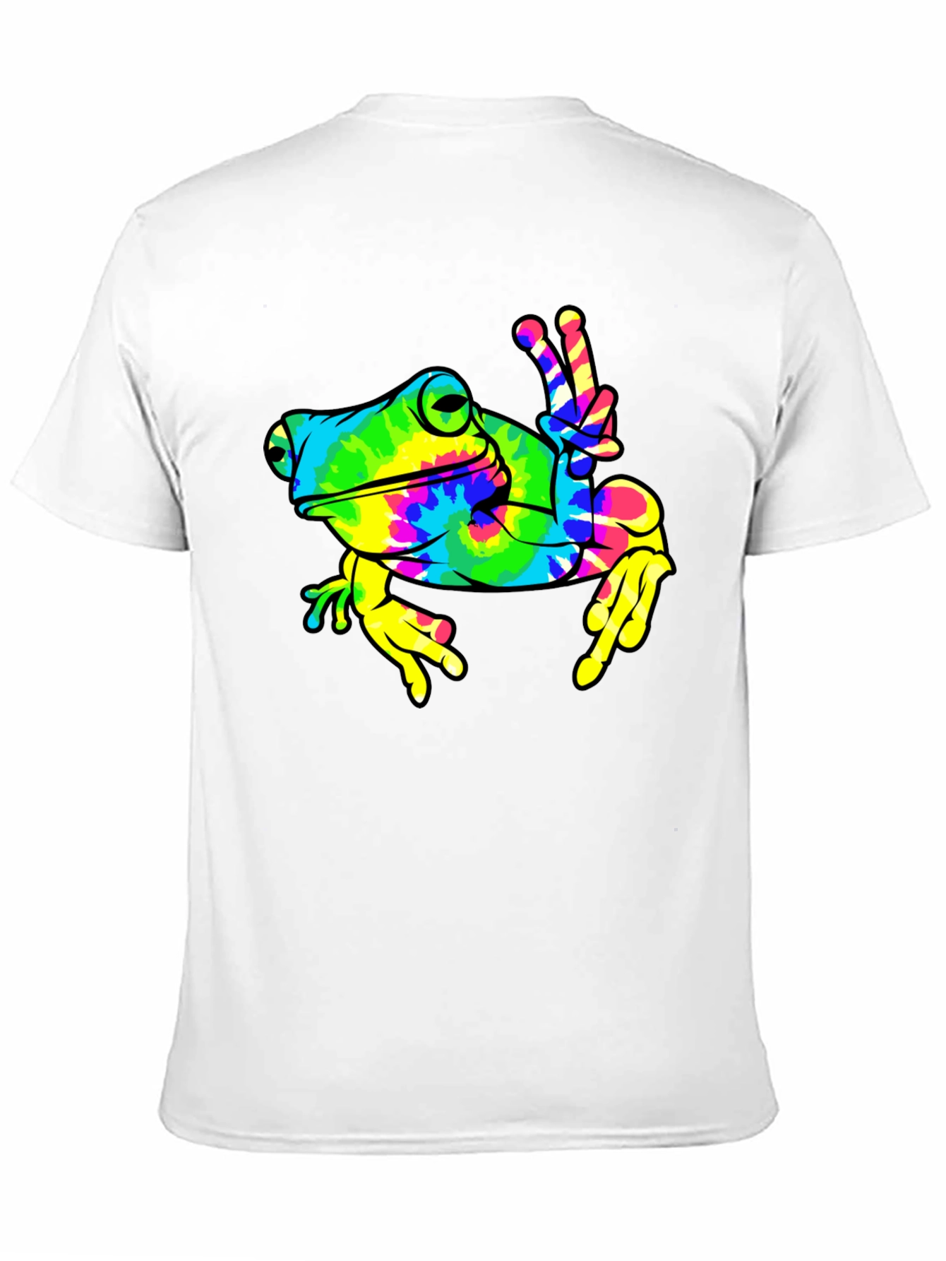Tie-Dye Frog Peace Sign T-Shirt