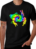 Tie-Dye Frog Peace Sign T-Shirt