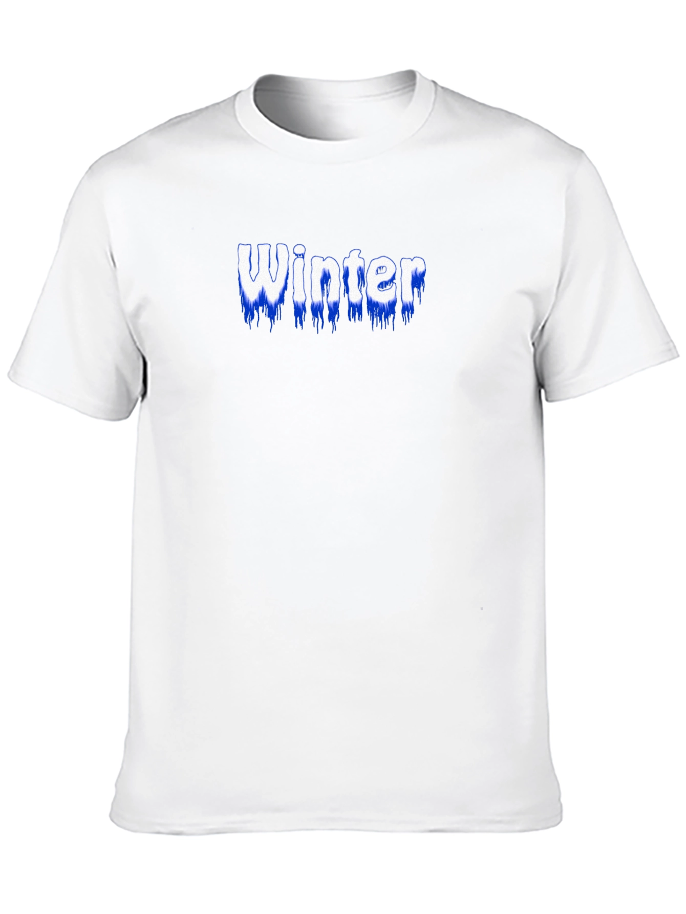 Winter Text Graphic Black T-Shirt